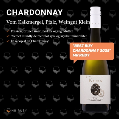 2024 Chardonnay vom Kalkmergel, Weingut Klein, Pfalz, Tyskland