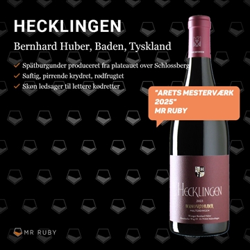 2023 Hecklingen Spätburgunder, Bernhard Huber, Baden, Tyskland