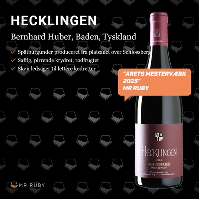 2023 Hecklingen Spätburgunder, Bernhard Huber, Baden, Tyskland