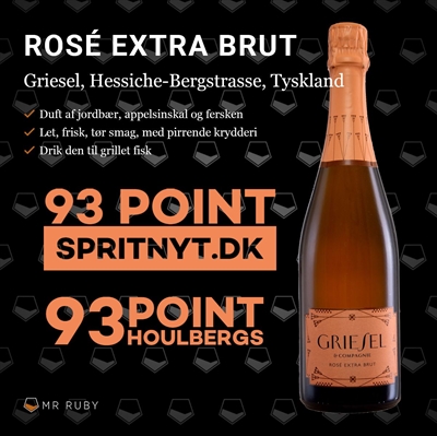 2019 Rosé Extra Brut, Griesel & Compagnie, Hessiche Bergstrasse, Tyskland