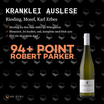 2017 Ürziger in der Kranklei, Auslese, Karl Erbes, Mosel, Tyskland