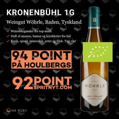 2022 Chardonnay, Lahrer Kronenbühl, Weingut Wöhrle, Baden, Tyskland
