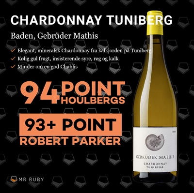 2022 Chardonnay Tuniberg, Gebrüder Mathis, Baden, Tyskland