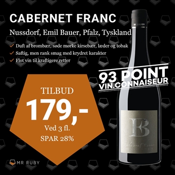 2023 Cabernet Franc, Emil Bauer, Pfalz, Tyskland 