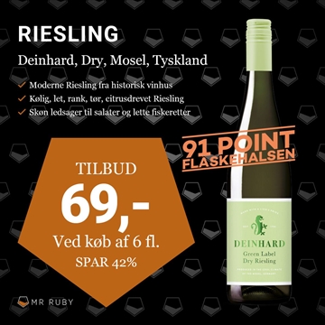 2024 Riesling Dry, Deinhard Green Label, Mosel, Tyskland