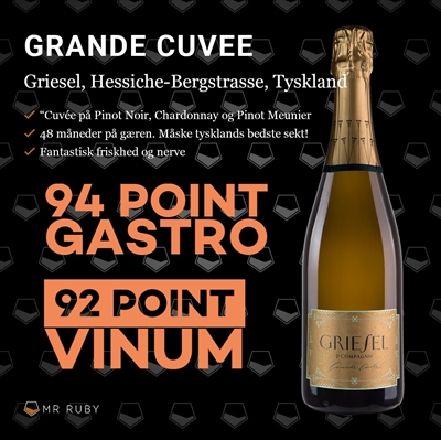 2018 Grande Cuvée Exquisit, Griesel & Compagnie, Hessiche Bergstrasse, Tyskland