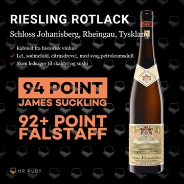 2019 Riesling Rotlack Kabinett, Schloss Johannisberg, Rheingau, Tyskland