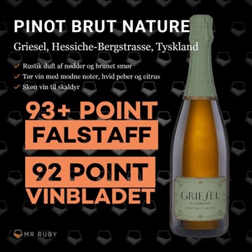 2017 Pinot Brut Nature, Griesel & Compagnie, Hessiche Bergstrasse, Tyskland
