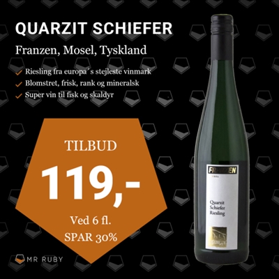 2023 Riesling, Quarzit Schiefer,Weingut Franzen, Mosel, Tyskland