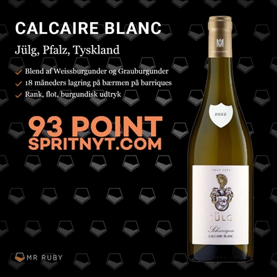 2022 Calcaire Blanc, Weingut Jülg, Pfalz, Tyskland
