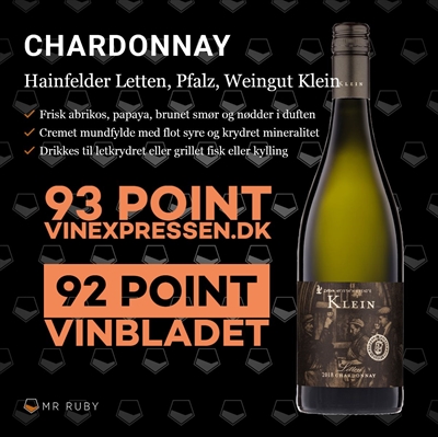 2022 Chardonnay "Letten", Weingut Klein, Pfalz, Tyskland
