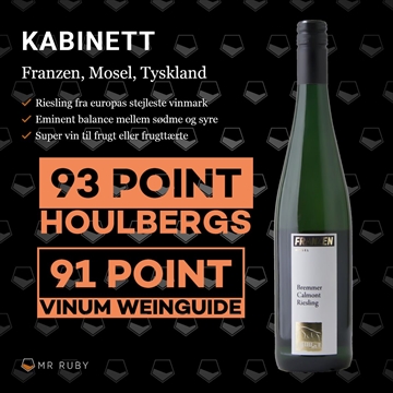 2022 Riesling Kabinett, Bremmer Calmont, Franzen, Mosel, Tyskland