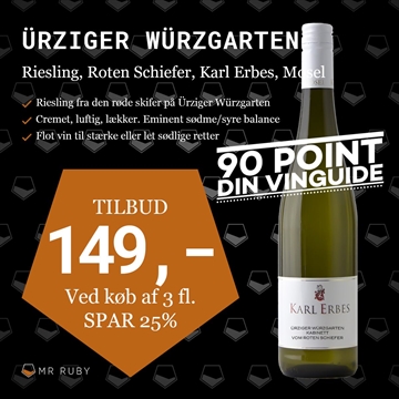 2024 Ürziger Würzgarten, Riesling, Kabinett Feinherb, "Roten Schiefer", Karl Erbes, Mosel, Tyskland