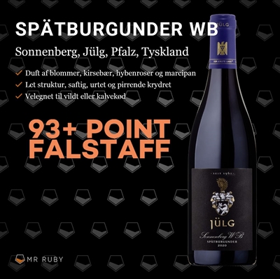 2023 Spätburgunder WB Sonnenberg, Weingut Jülg, Pfalz, Tyskland