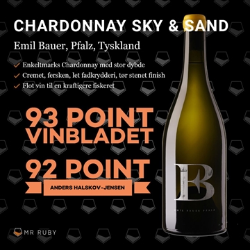 2023 Sky & Sand, Chardonnay, Emil Bauer, Pfalz, Tyskland