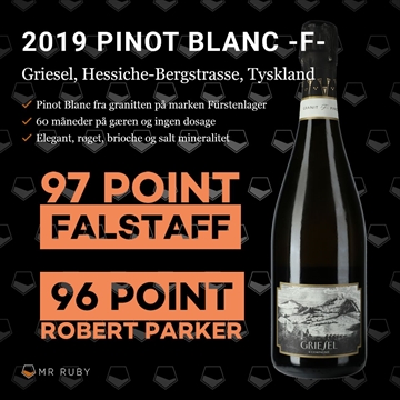 2019 Pinot Blanc Granit -F-, Griesel & Companie, Hessische Bergstrasse, Tyskland