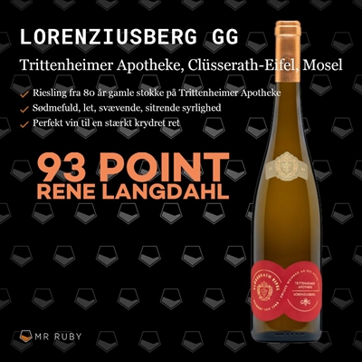 2019 Trittenheimer Apotheke Lorenziusberg GG, Clüsserath-Eifel, Mosel, Tyskland