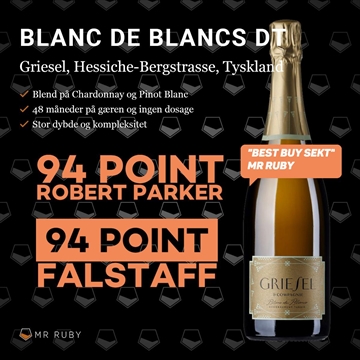 2020 Blanc de Blancs, Degorgement Tardif Nature, Griesel & Compagnie, Hessiche Bergstrasse, Tyskland