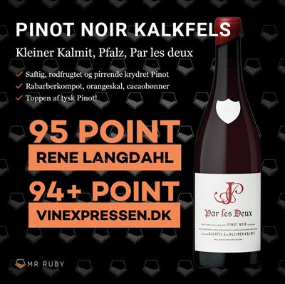 2022 Kalkfels Pinot Noir, Kleiner Kalmit, Par les deux, Pfalz, Tyskland
