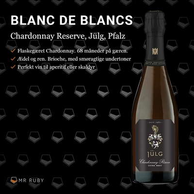 2015 Chardonnay Grande Reserve Brut Nature, Weingut Jülg, Pfalz, Tyskland