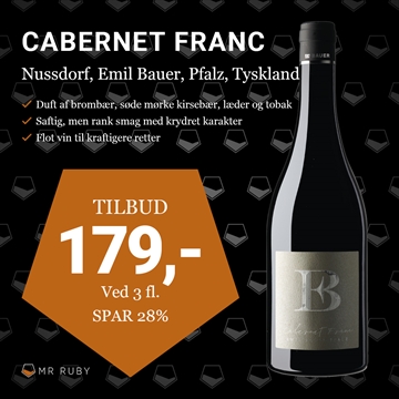 2023 Cabernet Franc, Emil Bauer, Pfalz, Tyskland 