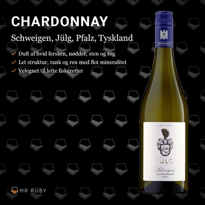 2022 Chardonnay Schweigen, Jülg, Pfalz, Tyskland