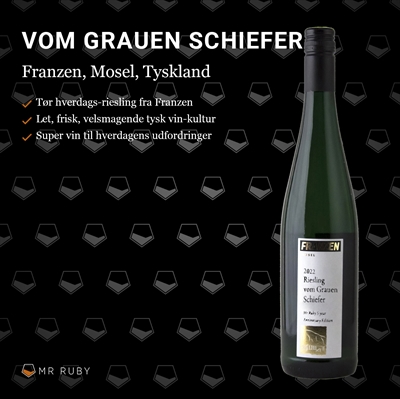 2022 Riesling vom Grauen Schiefer, Anniversary Edition, Weingut Franzen, Mosel, Tyskland