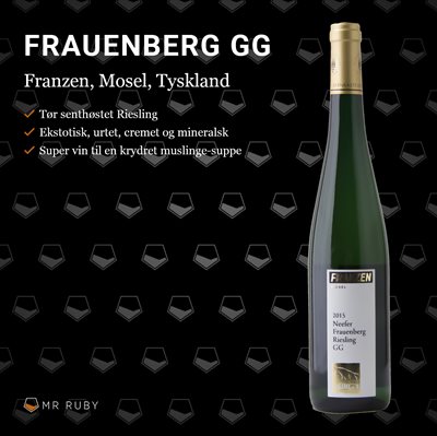 2017 Riesling, Neefer Frauenberg GG, Weingut Franzen, Mosel, Tyskland