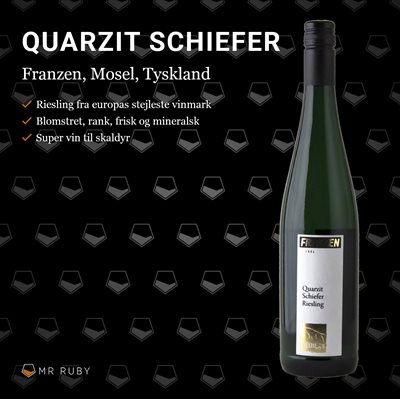 2020 Riesling, Quarzit Schiefer,Weingut Franzen, Mosel, Tyskland