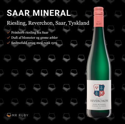 2018 Saar Mineral, Riesling, Weingut Reverchon, Tyskland