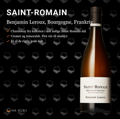 2022 Saint-Romain Blanc Sous le Chateau, Benjamin Leroux, Bourgogne, Frankrig