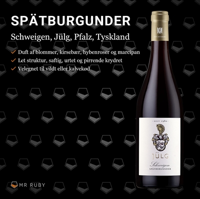 2023 Spätburgunder Schweigen, Weingut Jülg, Pfalz, Tyskland
