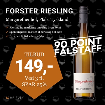 2021 Forster Riesling, Margarethenhof, Pfalz, Tyskland