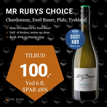 2020 Chardonnay "Mr Ruby´s Choice", Emil Bauer, Pfalz, Tyskland 