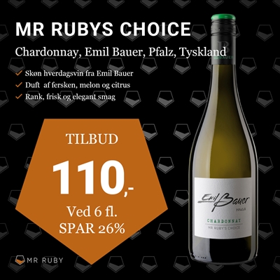 2024 Chardonnay "Mr Ruby´s Choice", Emil Bauer, Pfalz, Tyskland 