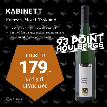 2022 Riesling Kabinett, Bremmer Calmont, Franzen, Mosel, Tyskland