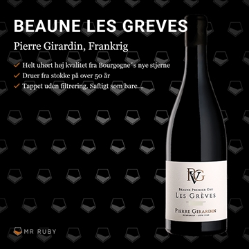 2020 Beaune 1er cru Les Greves, Pierre Girardin, Bourgogne, Frankrig