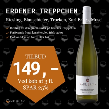 2024 Erdener Treppchen Kabinett Trocken "Blauschiefer", Karl Erbes, Mosel, Tyskland