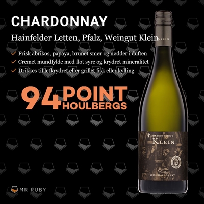 2021 Chardonnay "Letten", Weingut Klein, Pfalz, Tyskland