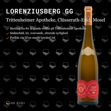 2019 Trittenheimer Apotheke Lorenziusberg GG, Clüsserath-Eifel, Mosel, Tyskland