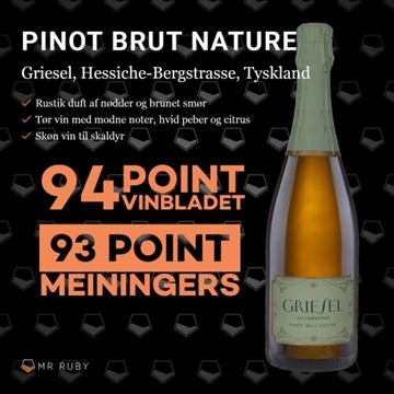 2015 Pinot Brut Nature MAGNUM, Griesel & Compagnie, Hessiche Bergstrasse, Tyskland