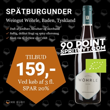2023 Spätburgunder Trocken, Weingut Wöhrle, Baden, Tyskland