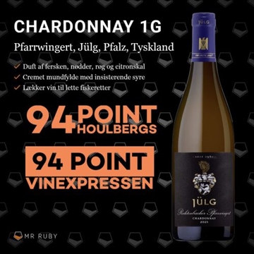 2022 Chardonnay 1G Pfarrwingert, Jülg, Pfalz, Tyskland