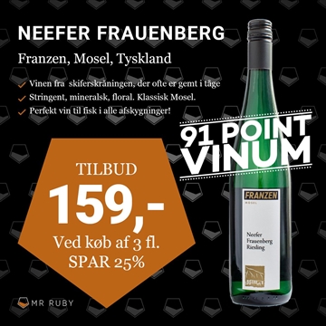 2021 Neefer Frauenberg, Riesling, Weingut Franzen, Mosel, Tyskland