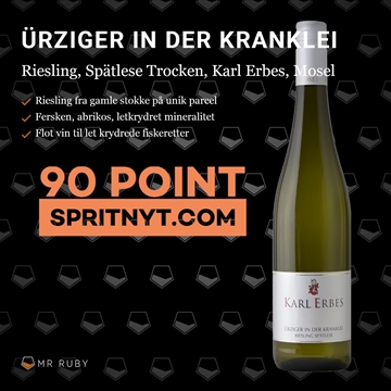 2023 Ürziger in der Kranklei, Riesling, Spätlese Trocken, Karl Erbes, Mosel, Tyskland