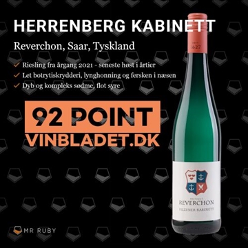 2022 Filzener Herrenberg Kabinett, Weingut Reverchon, Saar, Tyskland