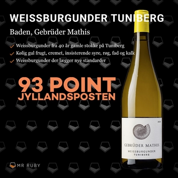 2023 Weissburgunder Tuni, Gebrüder Mathis, Baden, Tyskland