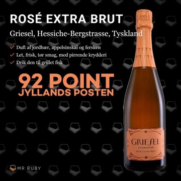 2015 Rosé Extra Brut, Griesel & Compagnie, Hessiche Bergstrasse, Tyskland