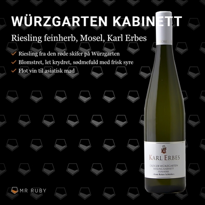 2017 Ürziger Würzgarten Kabinett, Karl Erbes, Mosel, Tyskland
