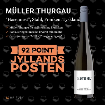 2022 Müller Thurgau, Hasennest, Stahl, Franken, Tyskland